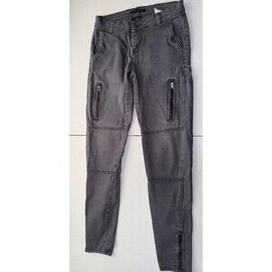 Banana Republic Jeans Womens Size 2 Gray Low Rise Skinny Cargo Pockets Pants